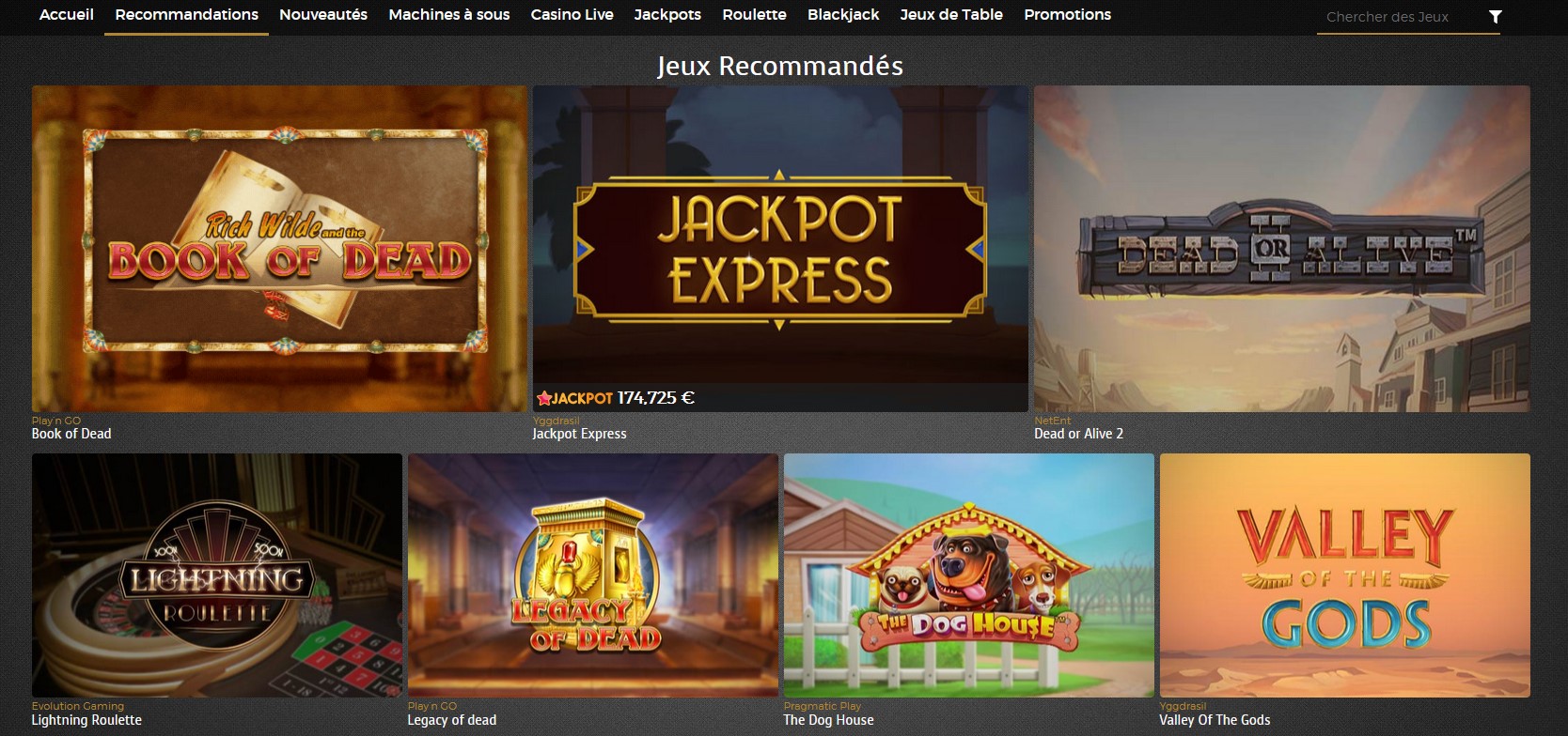 Jeux du Casino Extra